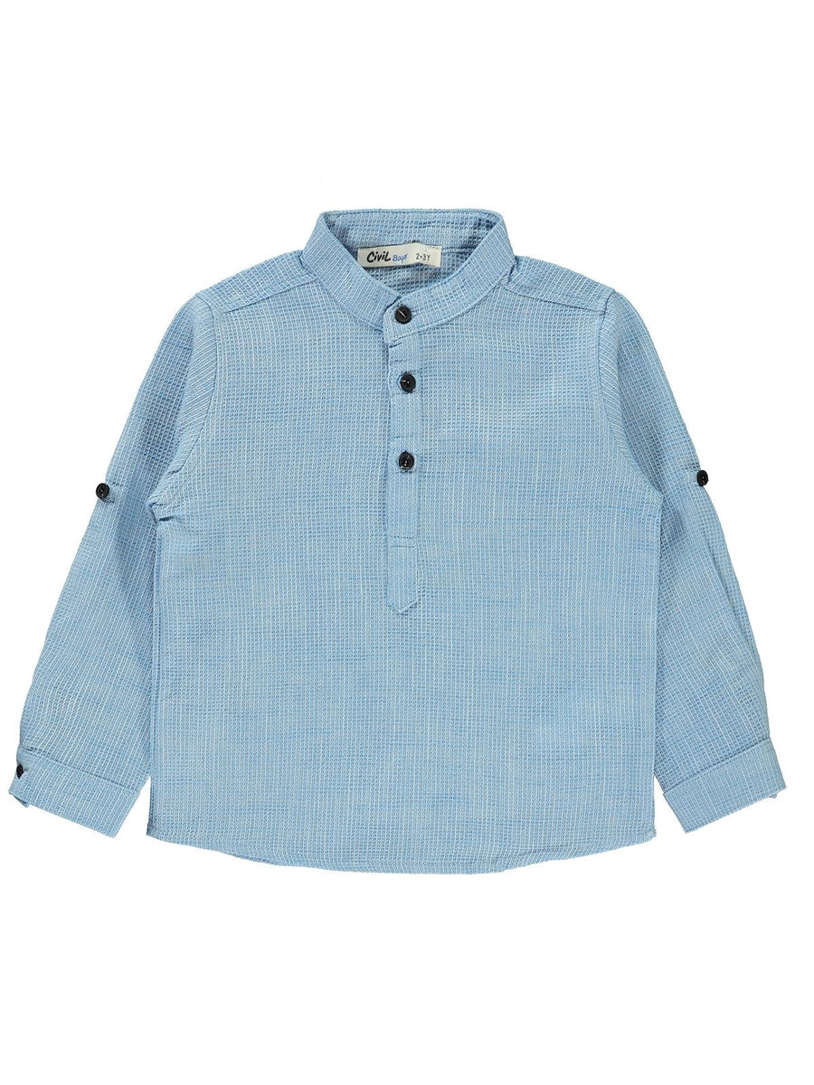 Civil Boys F/S Linen Collar Shirt F/O #C8100 (S-22)