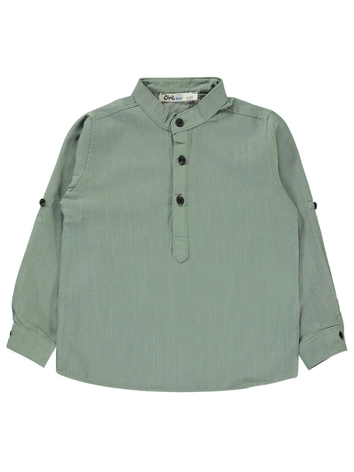 Civil Boys F/S Linen Collar Shirt F/O #C8110 (S-22)
