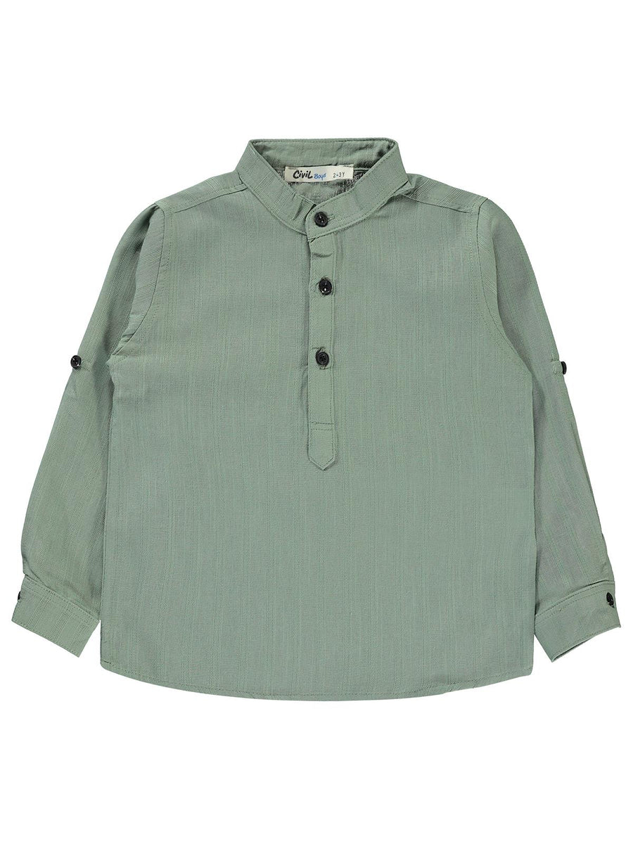 Civil Boys F/S Linen Collar Shirt F/O #C8110 (S-22)