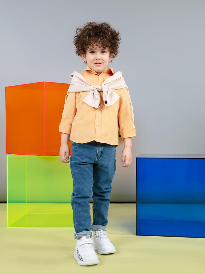 Civil Boys F/S Linen Collar Shirt F/O #2203-3 (S-22)