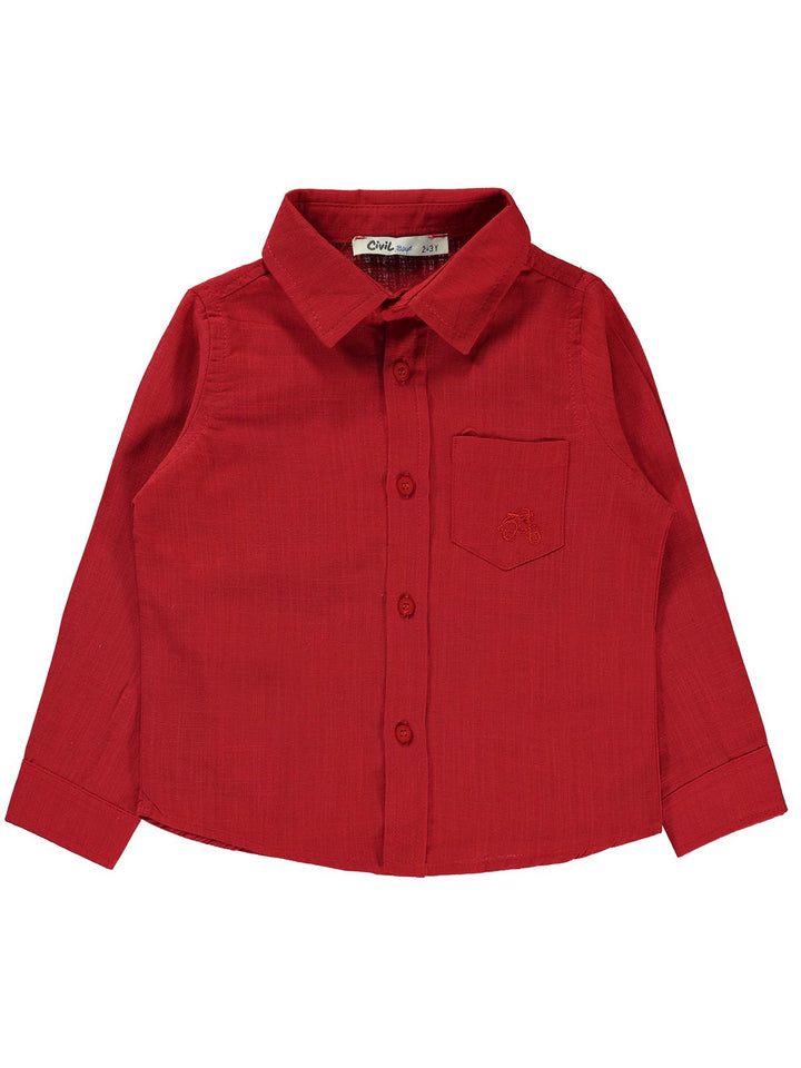 Civil Boys F/S Linen Collar Shirt F/O #2203-2 (S-22)