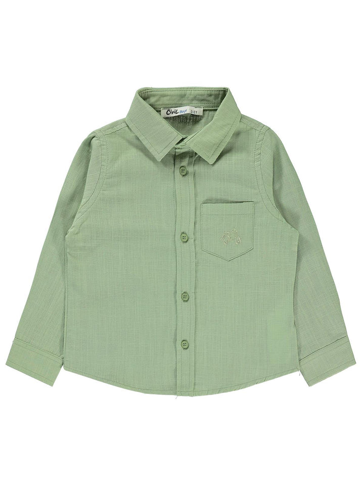 Civil Boys F/S Linen Collar Shirt F/O #2203-3 (S-22)