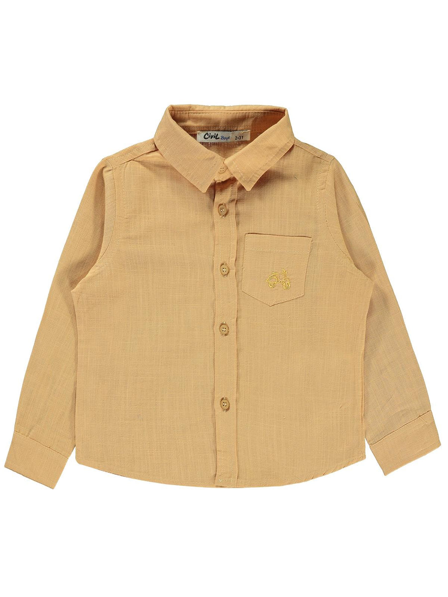 Civil Boys F/S Linen Collar Shirt F/O #2203-2 (S-22)