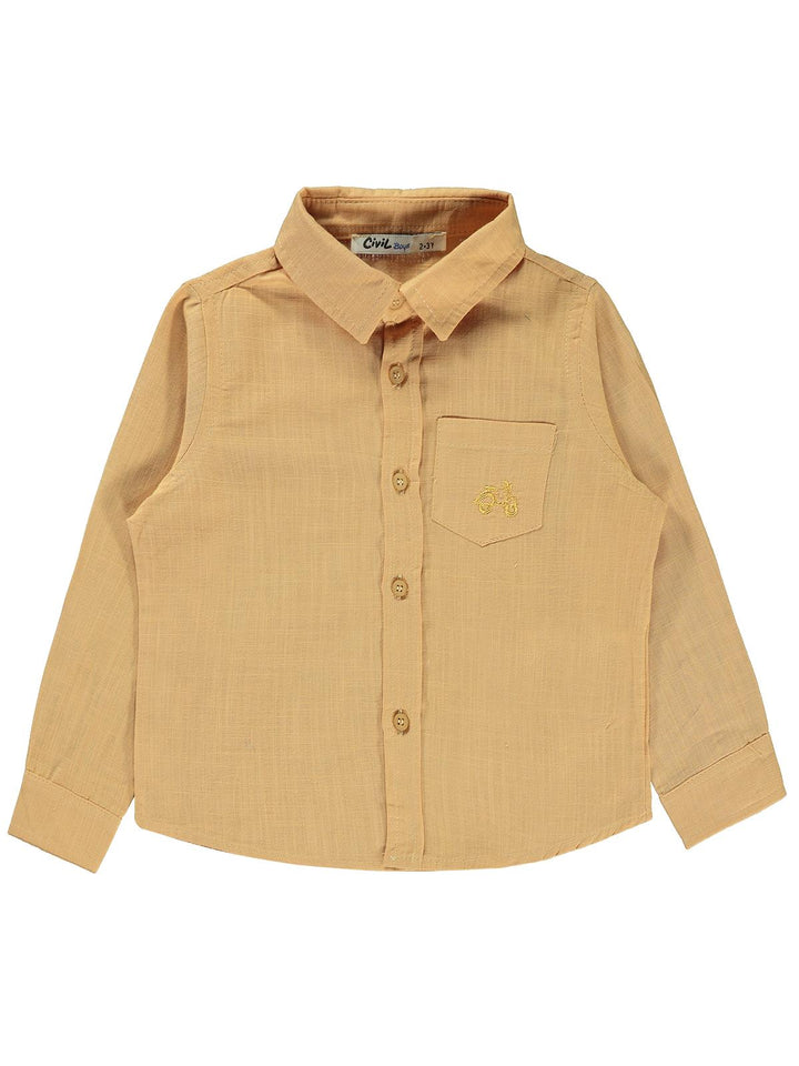 Civil Boys F/S Linen Collar Shirt F/O #2203-3 (S-22)