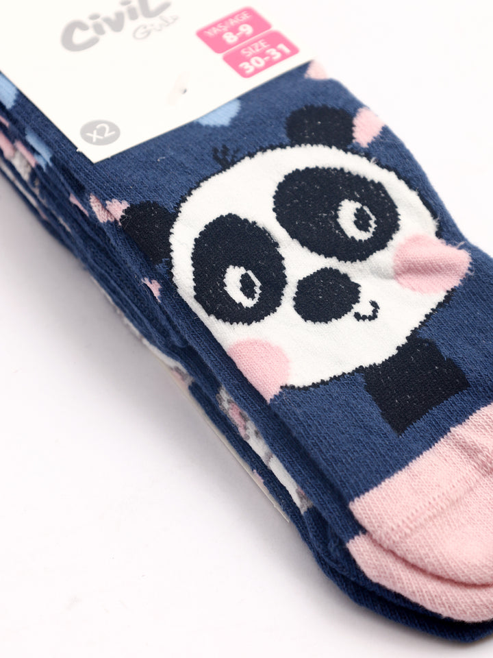 Civil Girls Socks 2Pk #BK13182-2 (S-22)