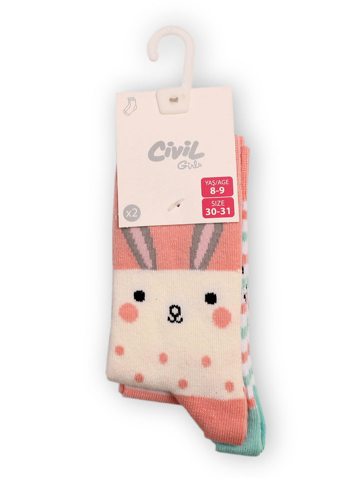 Civil Girls Socks 2Pk #B143114-6 (S-22)