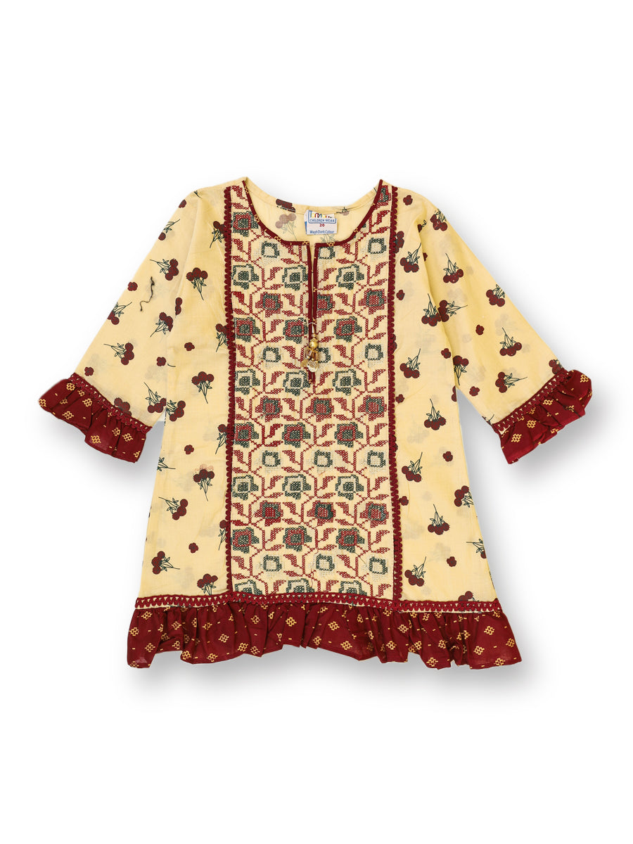 Tony Land Girls Cotton Kurti L/S #22-866 (S-22)