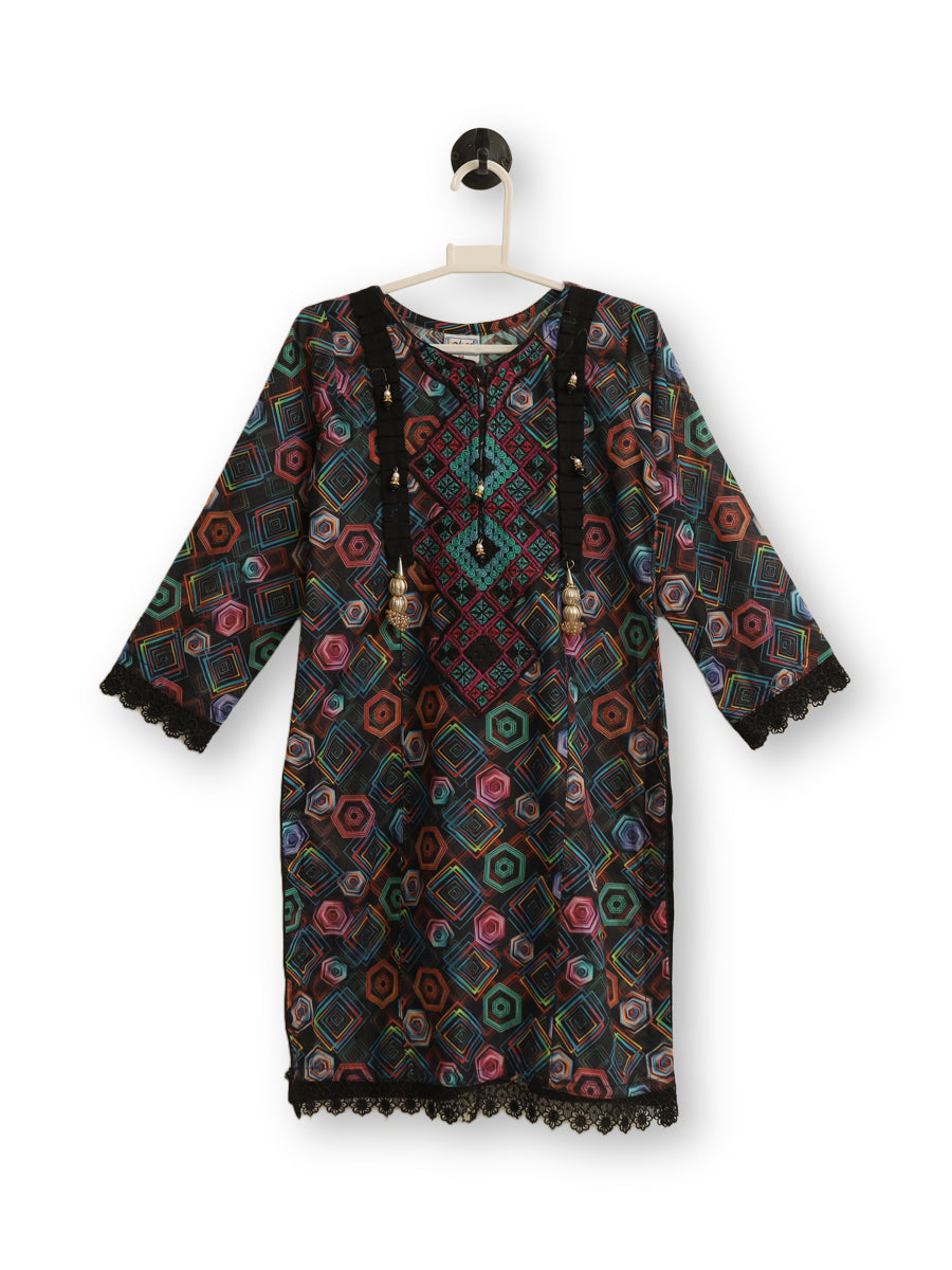 Tony Land Girls Cotton Kurti L/S #22-656 (S-22)