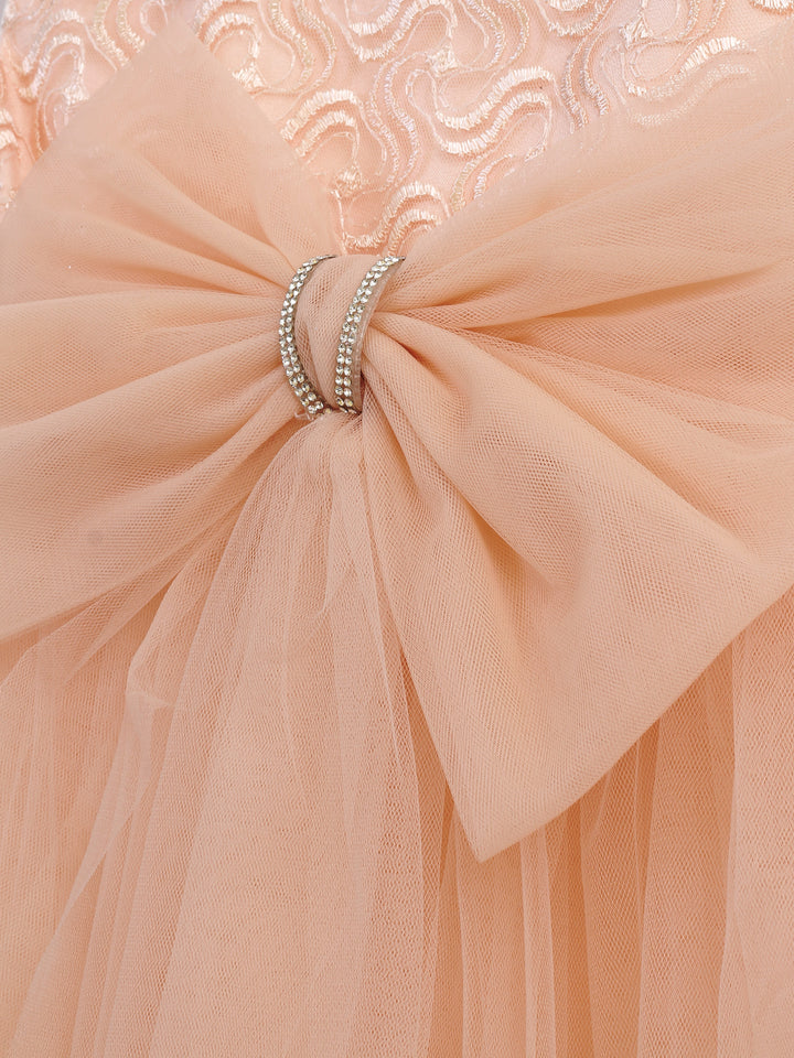 Civil Girls S/S Fancy Frock With Bow #2135 (W-22)