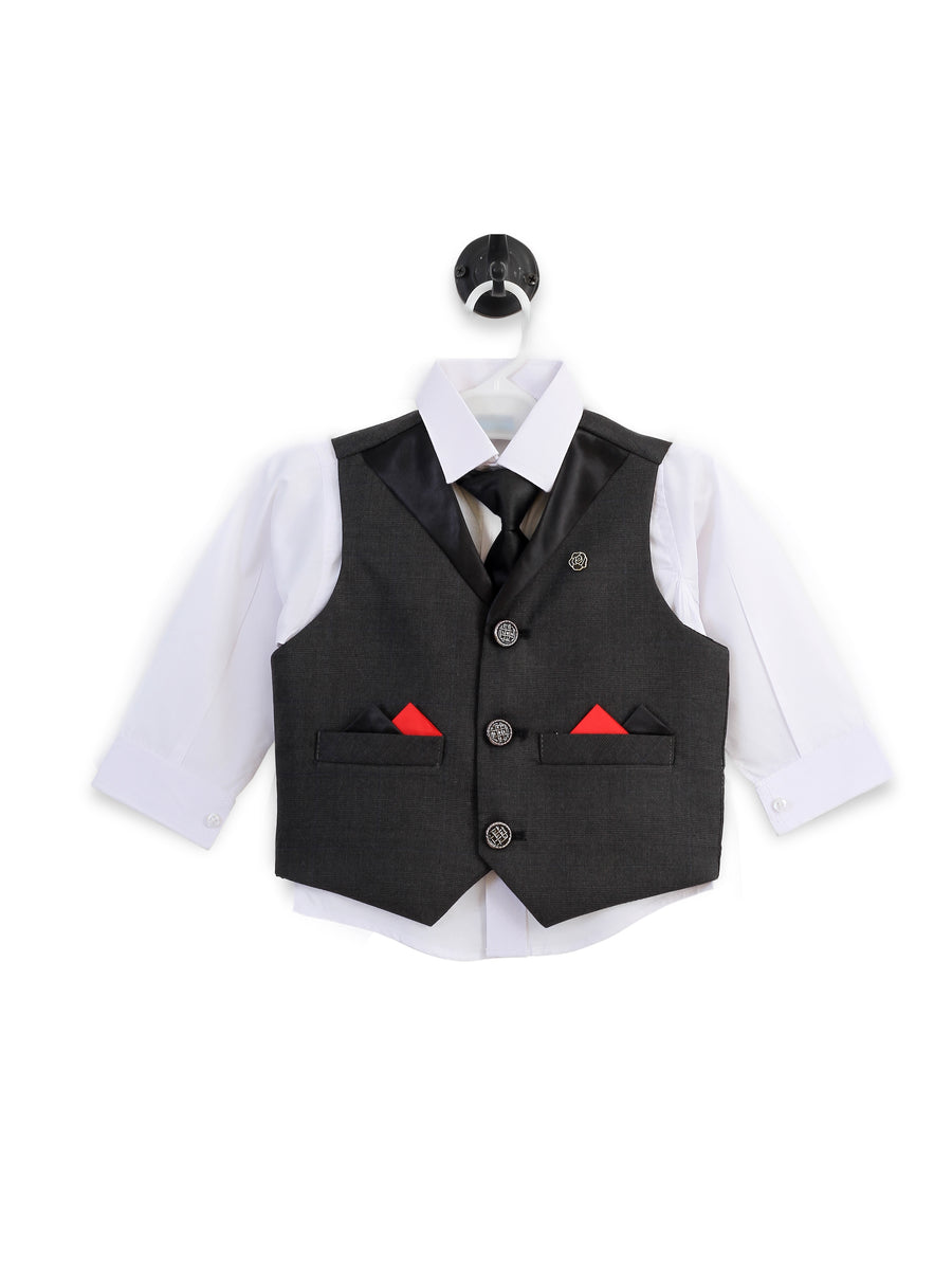 Young Fashion Boys 3Pcs Waist Coat Suit #50-7 (S-23)