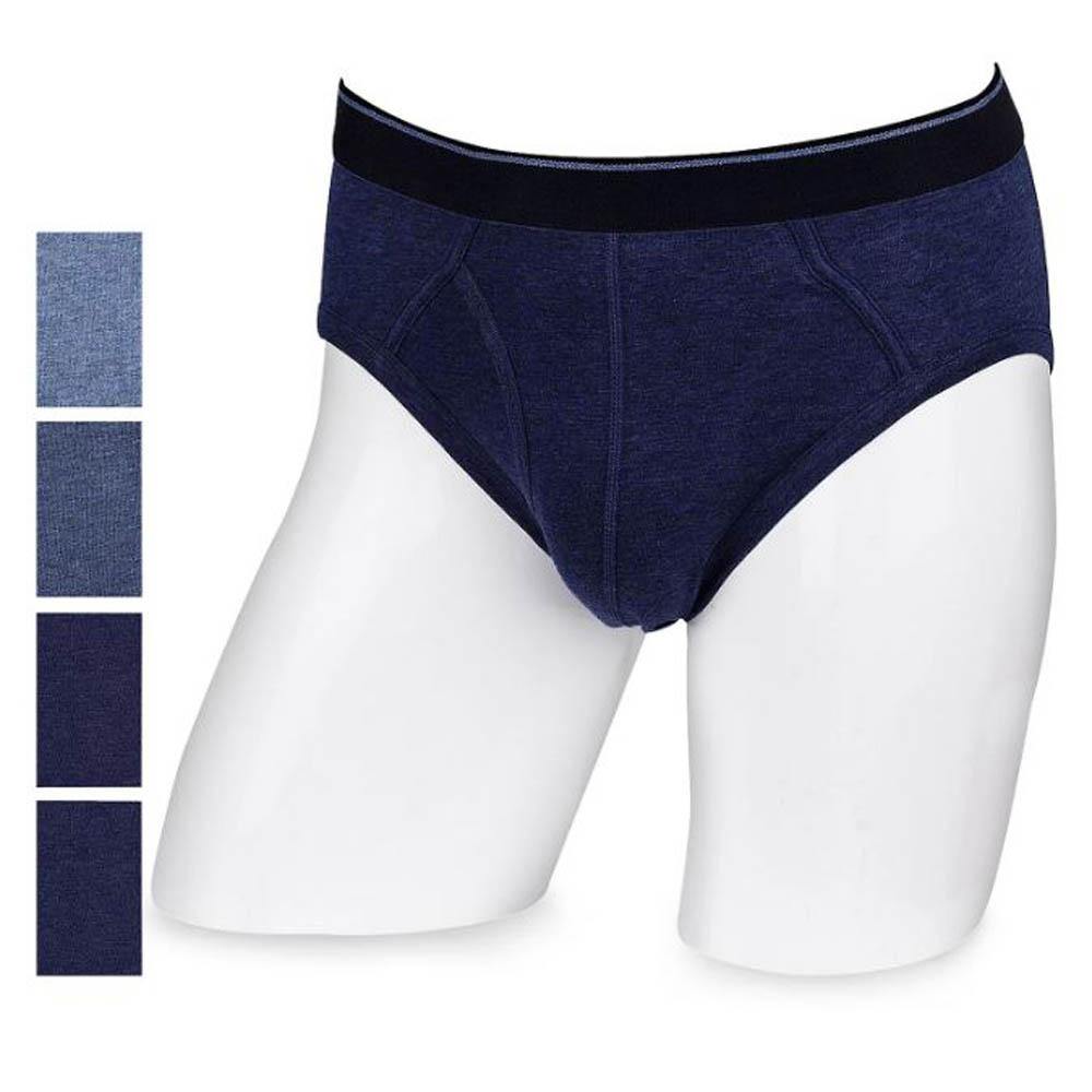 M&S Men T14/6817S Pack Of 3  Brief Blue Marl