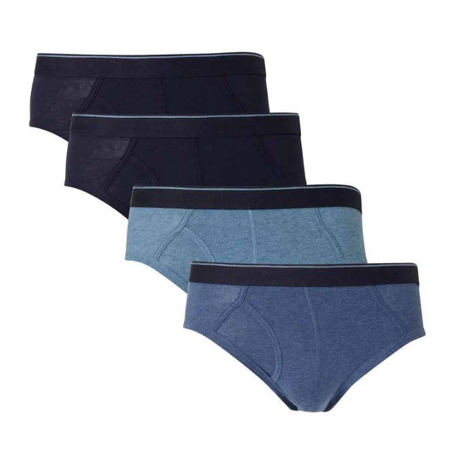M&S Men T14/6817S Pack Of 3  Brief Blue Marl