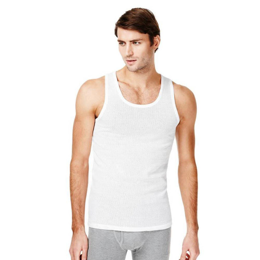 M&S Men T14/7216D Vest Sleeveless Texture White