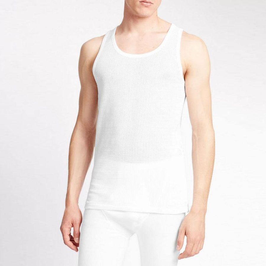 M&S Mens Crew Neck S/S Classic Net 2-Pack Vest T14/7217D