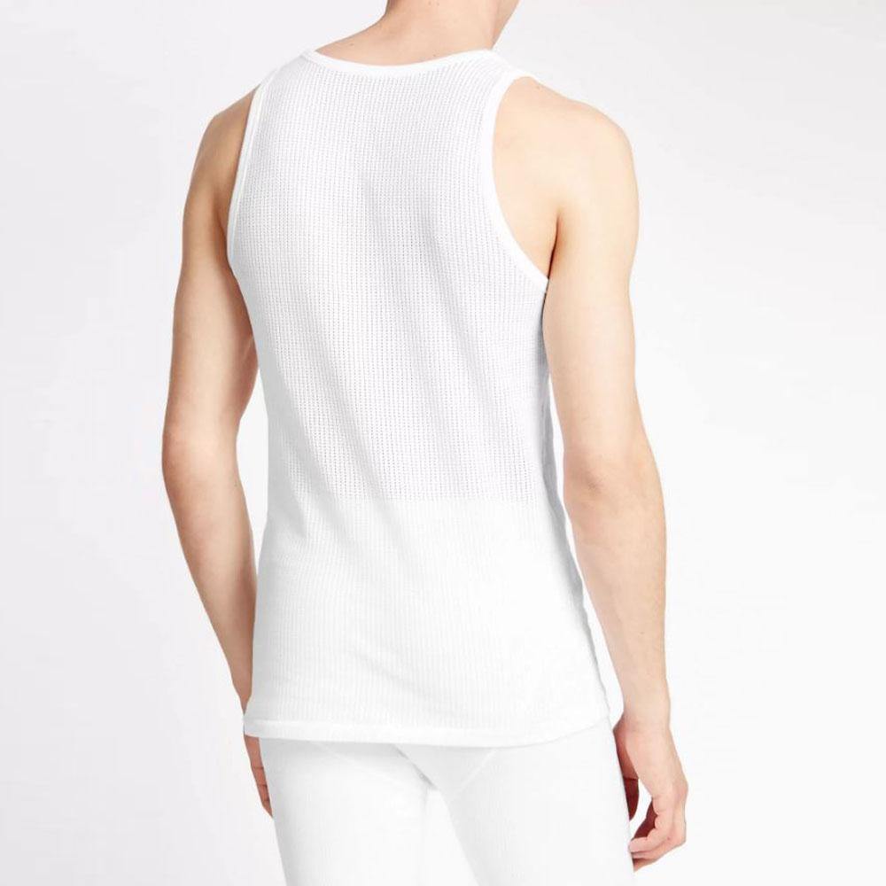 M&S Mens Crew Neck S/S Classic Net 2-Pack Vest T14/7217D