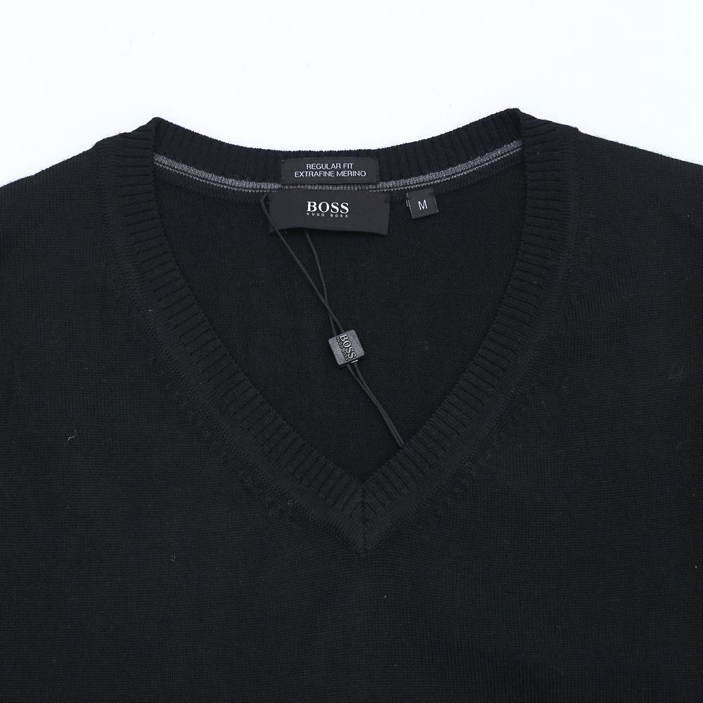 Hugo Boss Men L/S Marino Wool Jersey Plain
