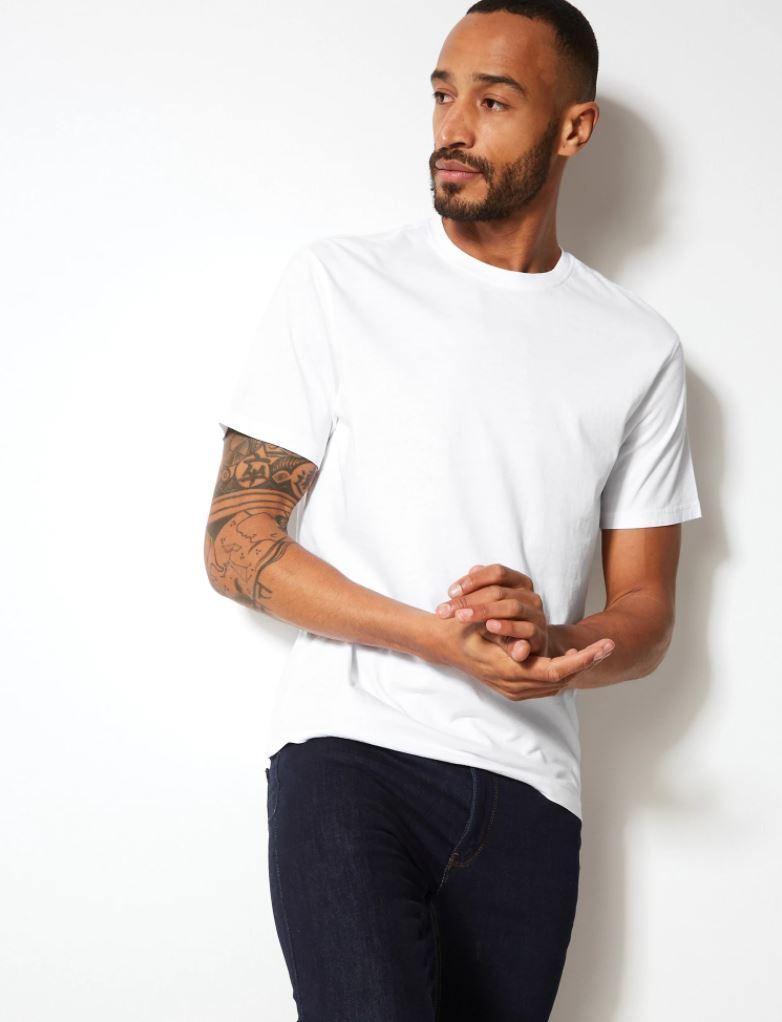 m&s white t shirt mens