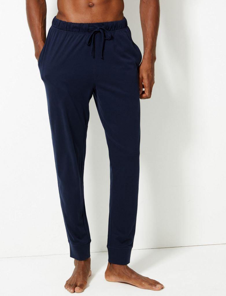 M&S Mens Knitted S/S T-Shirt & Pajama Set T07/3003