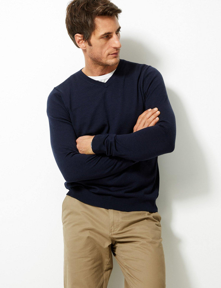 M&S Men Pure Marino Wool Jersey T30/4535M