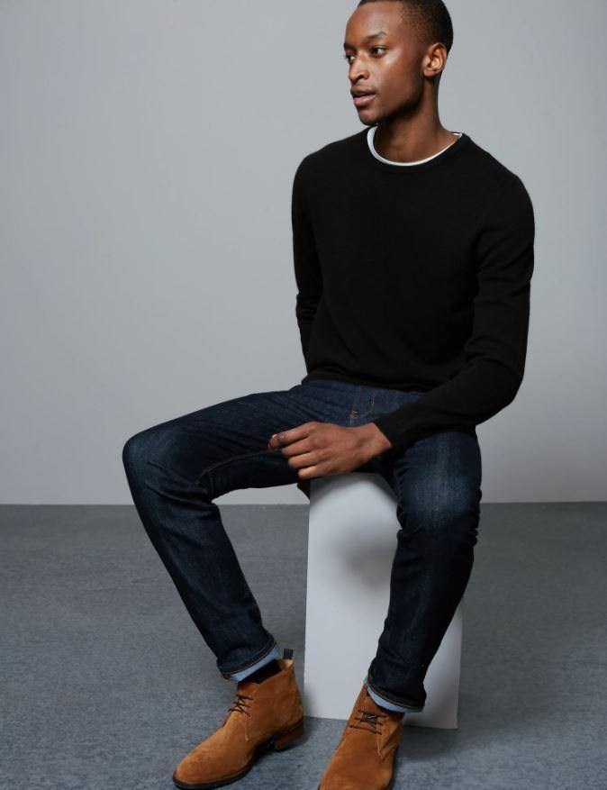 M&S Mens F/S R-Neck Cashmere Jursey T30/4140M