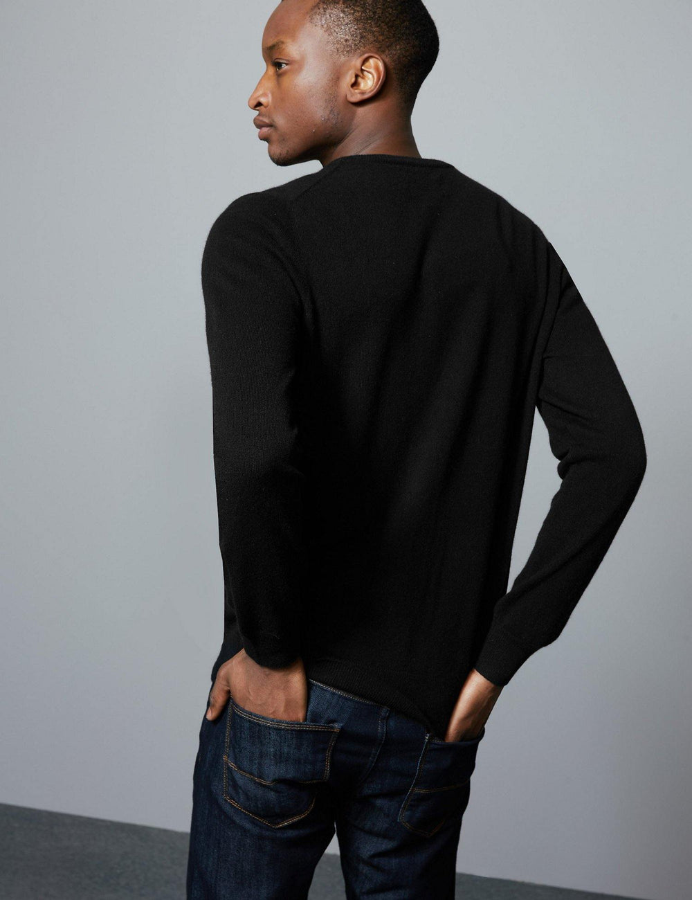 M&S Mens F/S R-Neck Cashmere Jursey T30/4140M