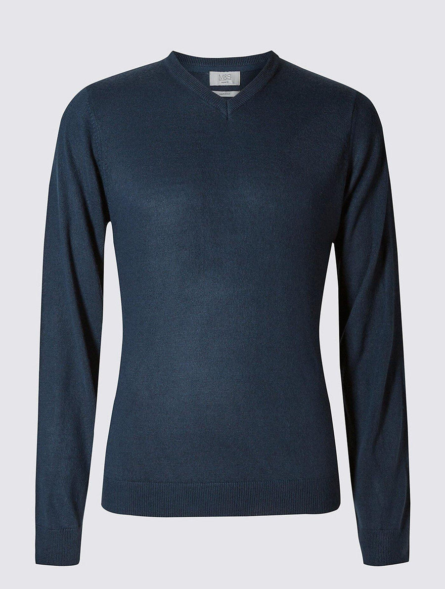 M&S Mens F/S R-Neck Cashmilon Jersey T30/7019