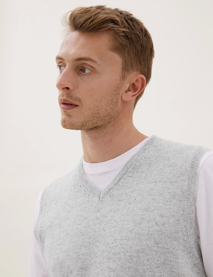 M&S Mens S/L Sweater Lambswool T30/2538M