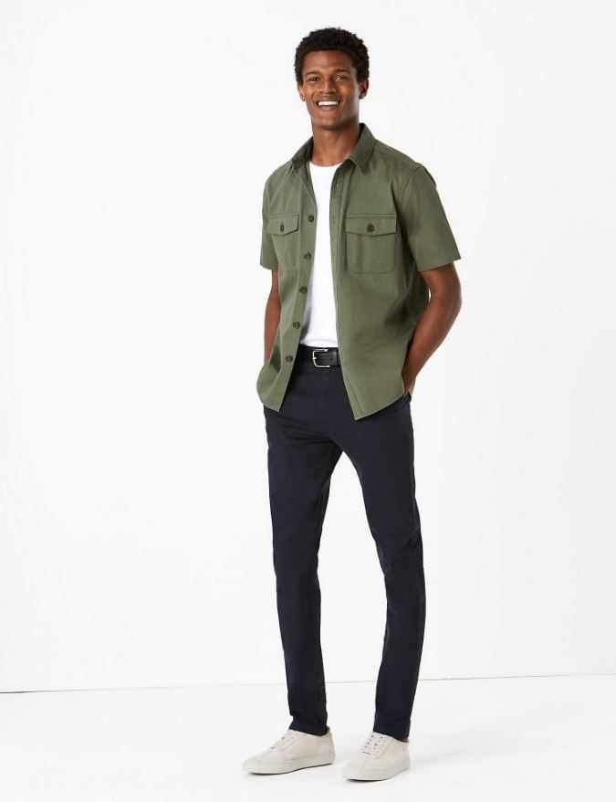 M&S Mens Cotton Chino T17/6601S