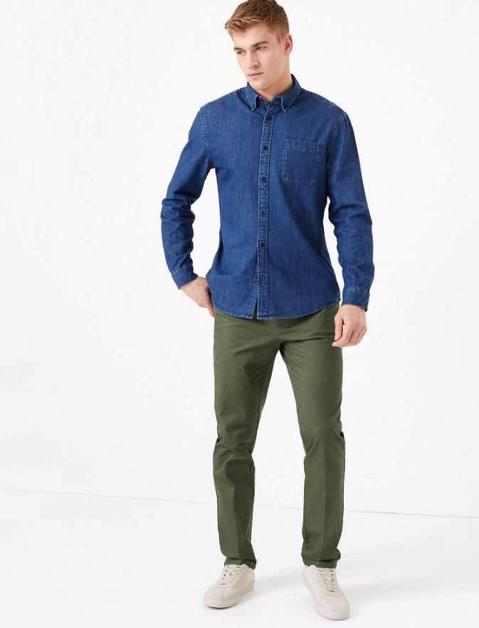 M&S Mens Cotton Chino T17/6612M