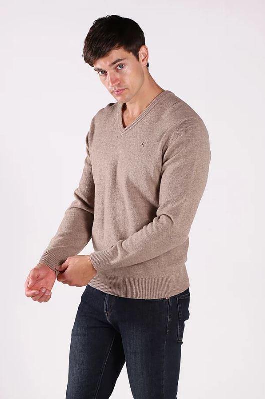 Hackett Mens Lambswool F/S V-Neck Jersey HM702079