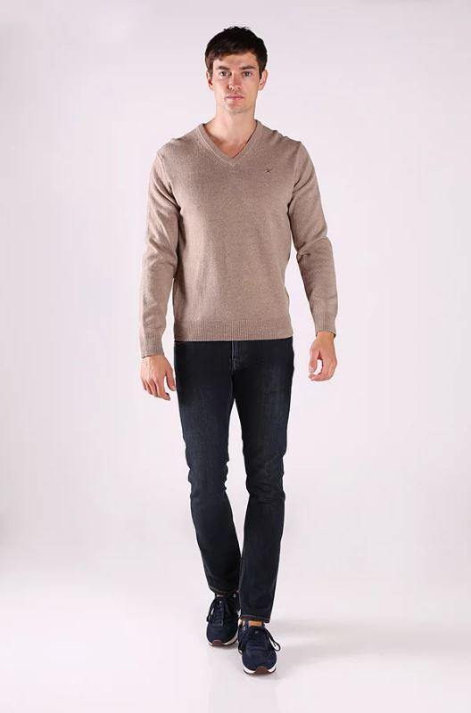 Hackett Mens Lambswool F/S V-Neck Jersey HM702079