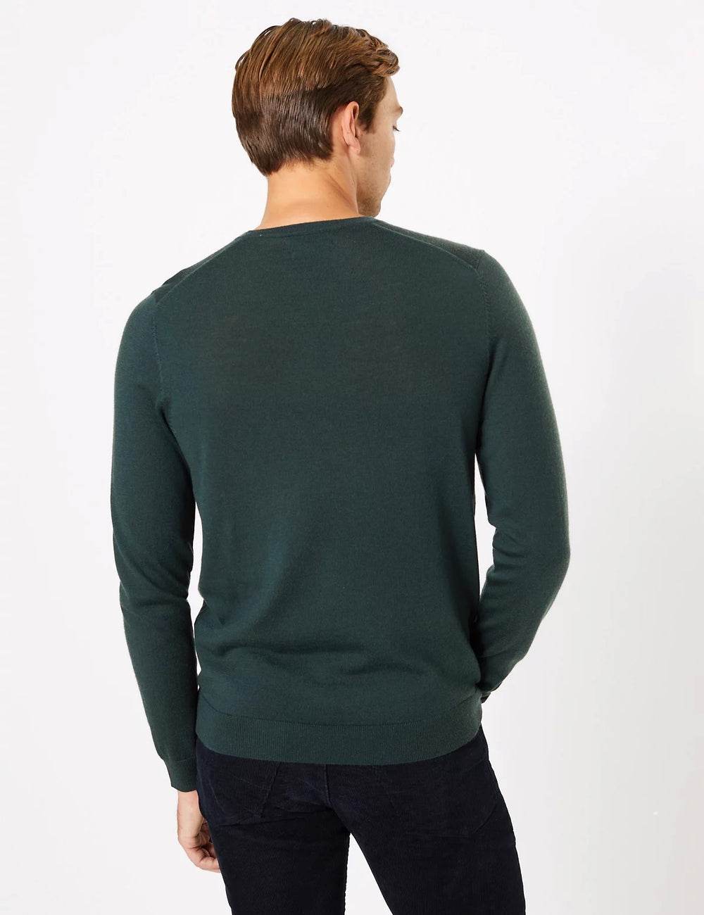 M&S Mens Marinowool V-Neck L/S Jersey T30/3635