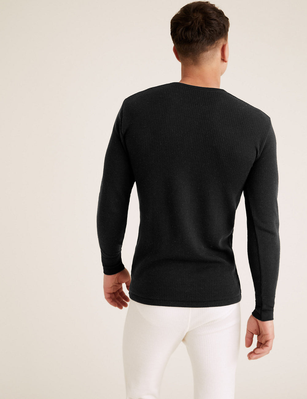 M&S Mens L/S 3-Star Thermal Vest T14/7404W