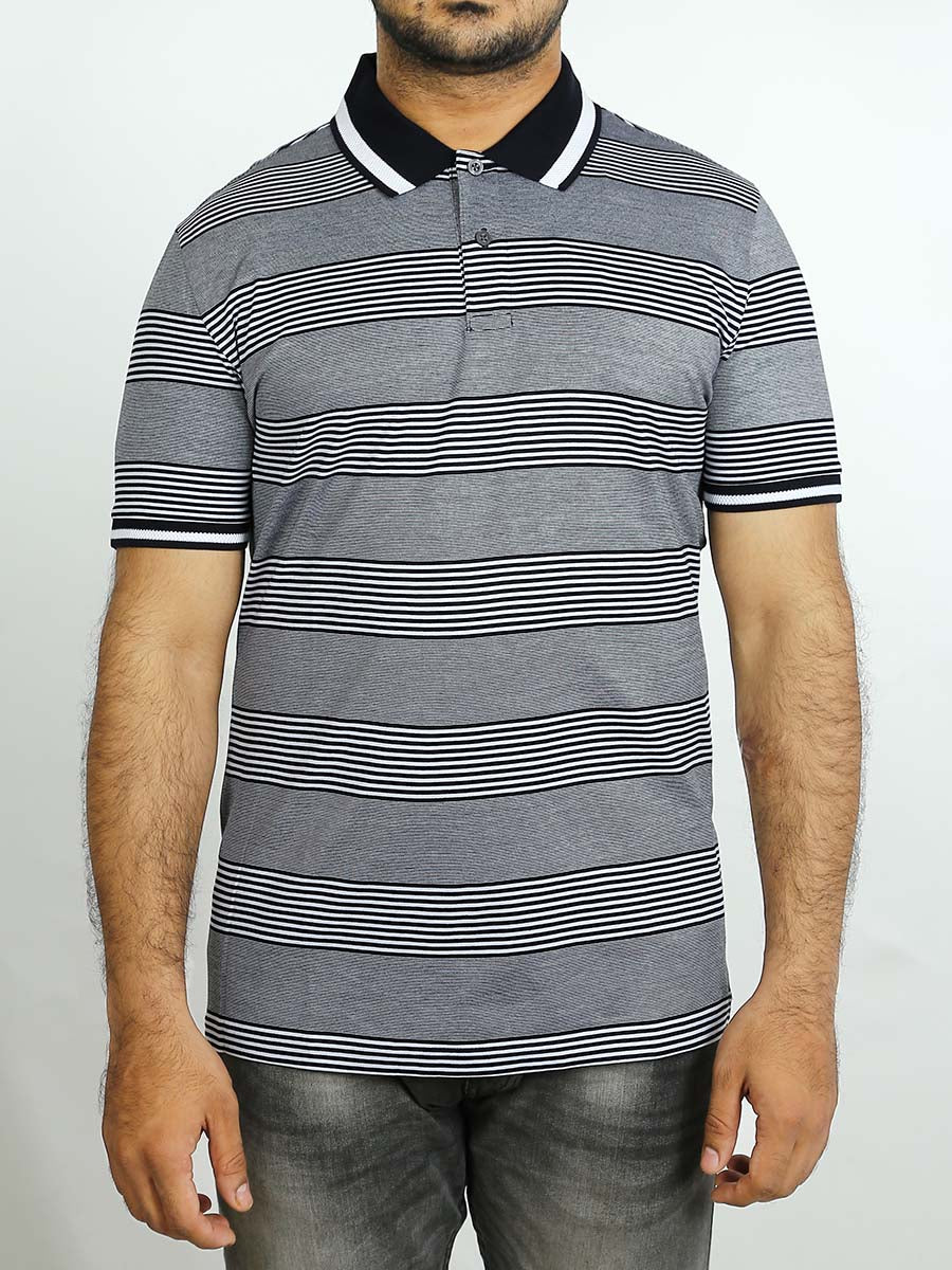 M&S Mens Stripper Polo T-Shirt T28/3225