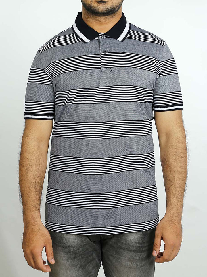 M&S Mens Stripper Polo T-Shirt T28/3225