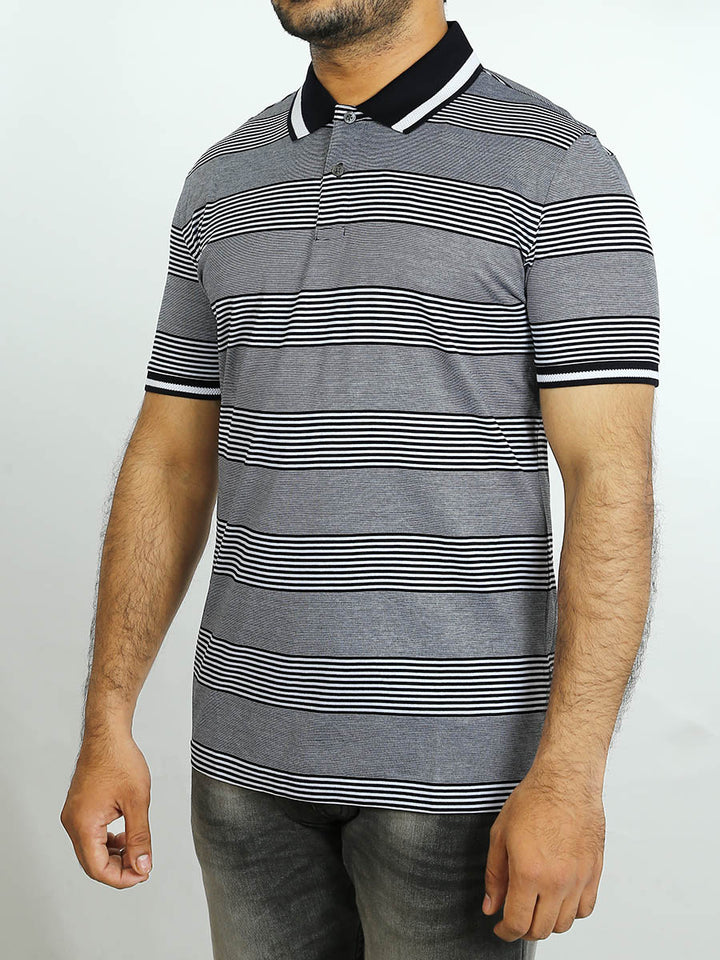 M&S Mens Stripper Polo T-Shirt T28/3225