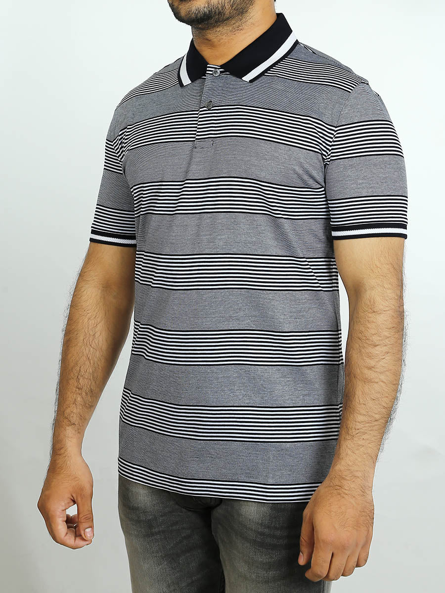 M&S Mens Stripper Polo T-Shirt T28/3225