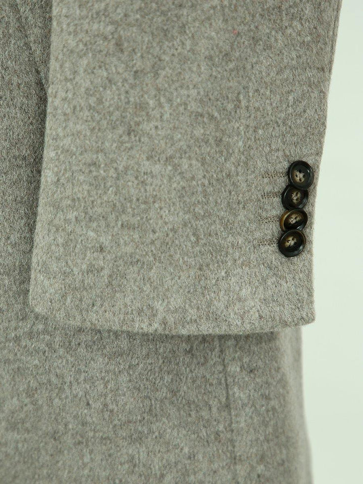 H & C Mens Long Coa 100% Wool Plain COPRU183