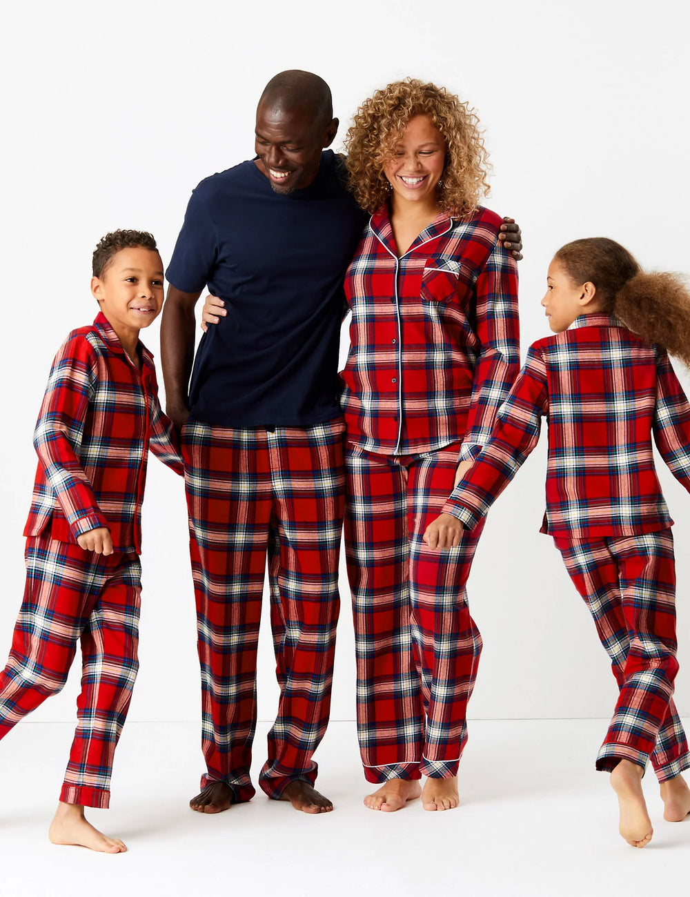 M&S Mens Knitted Check Cotton Pajama T07/3211