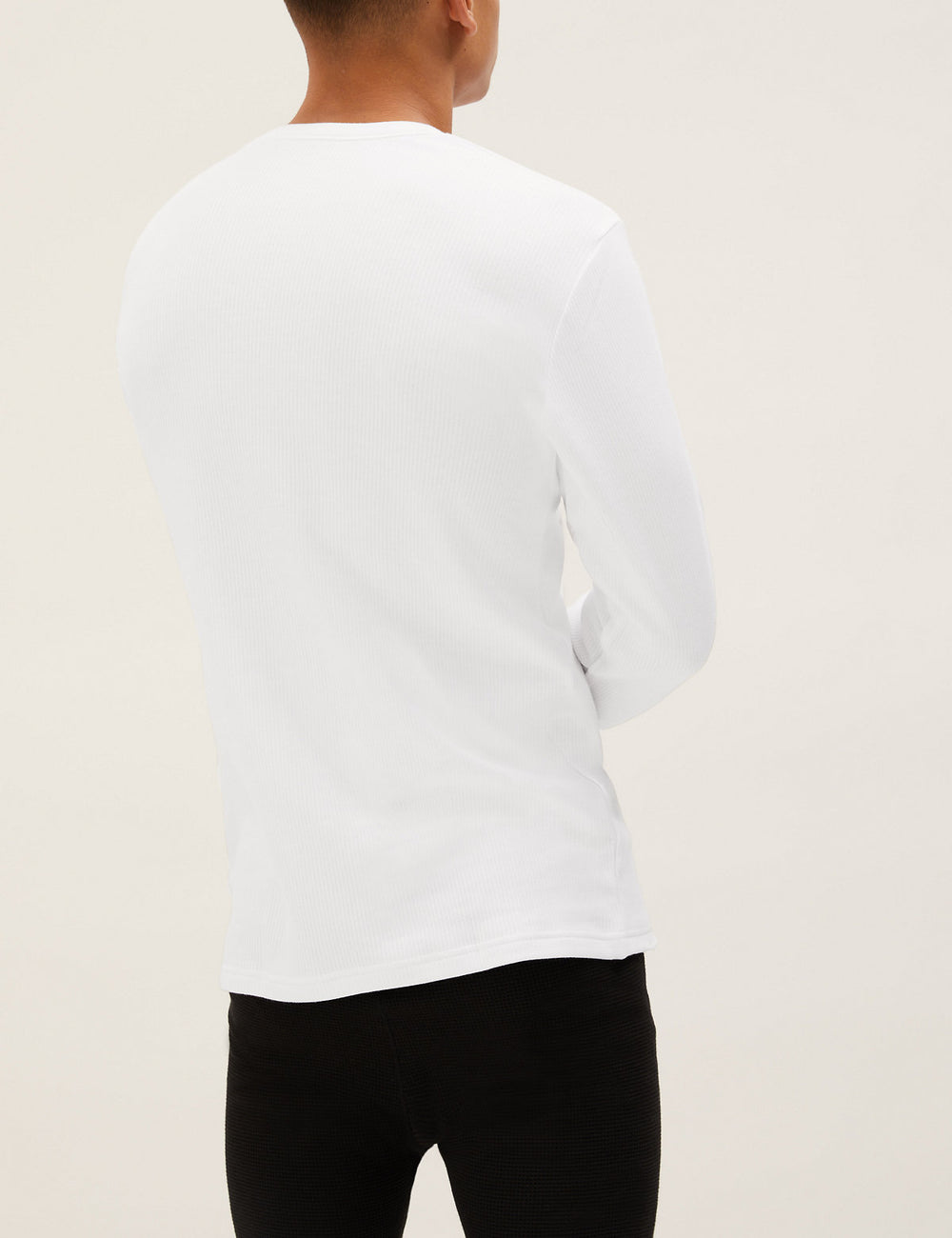 M&S Mens L/S Cotton Blend Vest T14/8813N