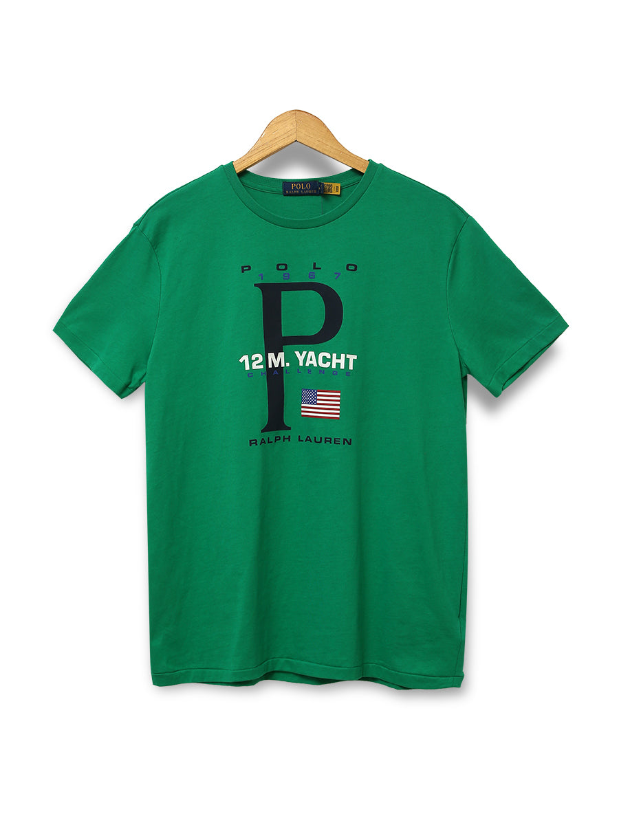 R-L Men S/S Alpine Flag(1967) Print R/N T-Shirt-10362