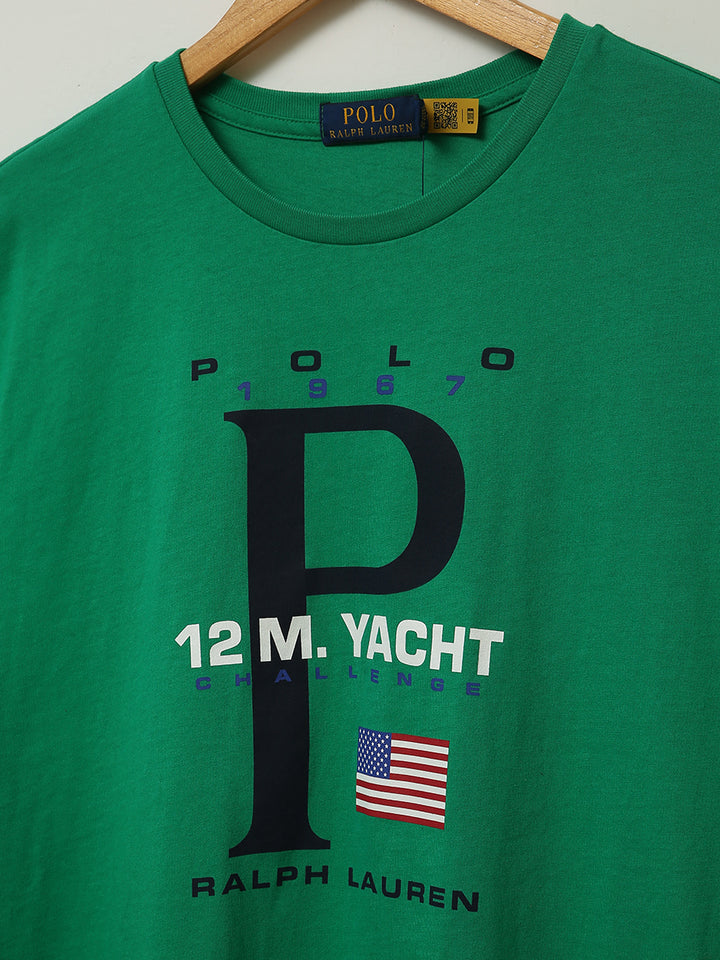 R-L Men S/S Alpine Flag(1967) Print R/N T-Shirt-10362