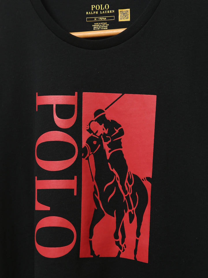 R-L Men S/S Big Pony Print R/N T-Shirt-71085987200
