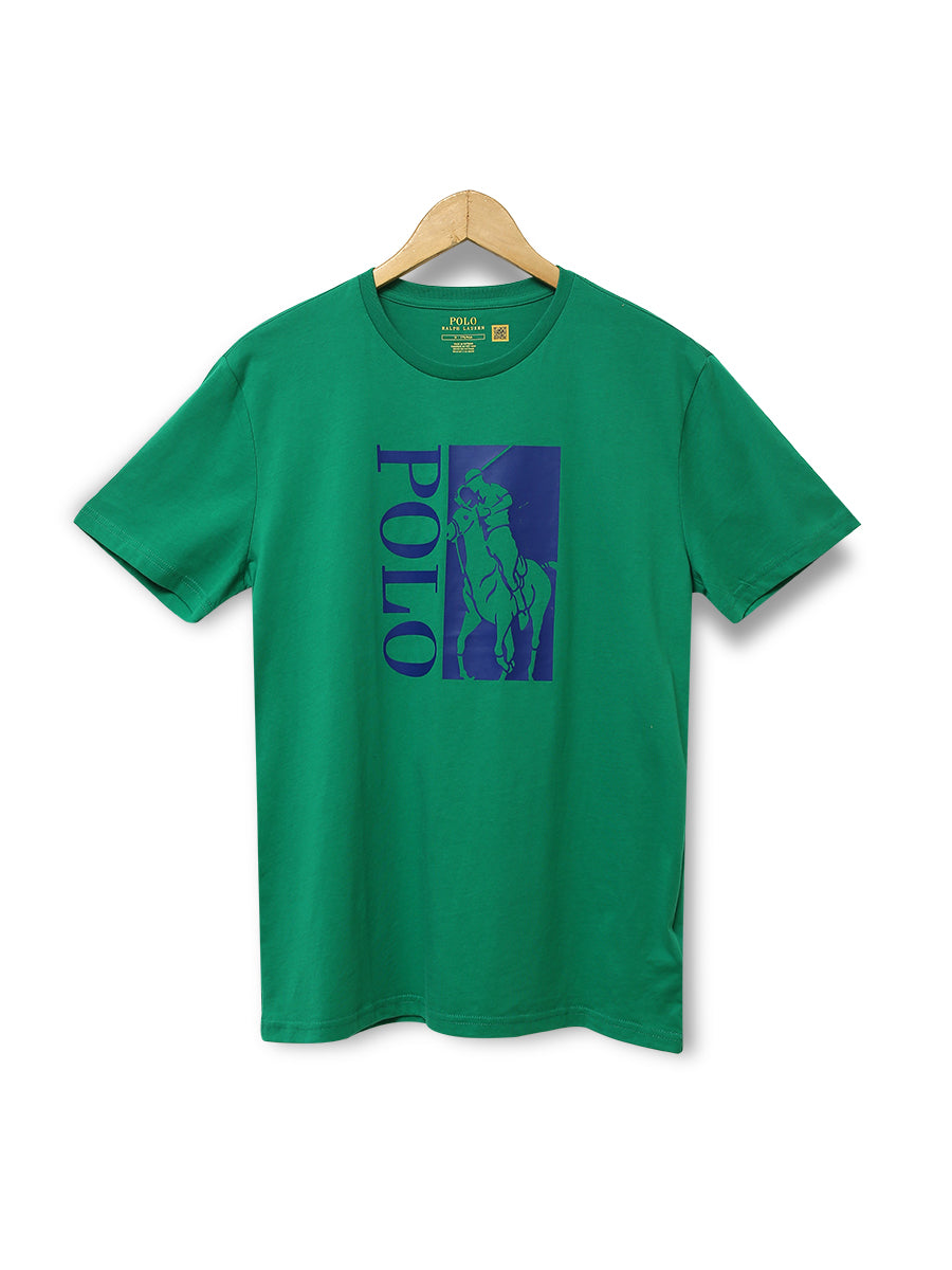 R-L Men S/S Big Pony Print R/N T-Shirt-71085987200