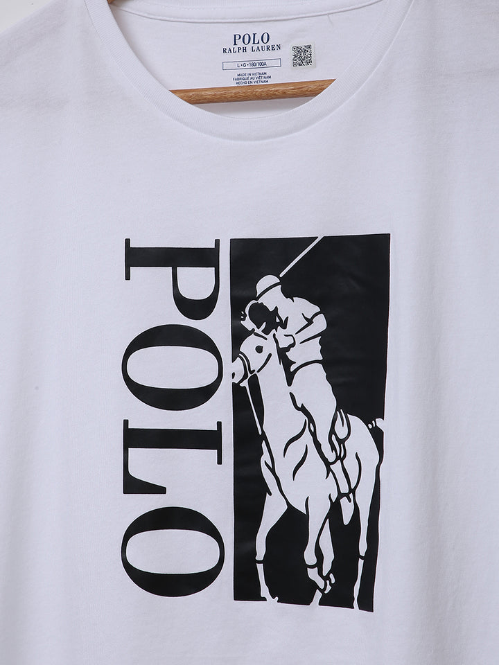 R-L Men S/S Big Pony Print R/N T-Shirt-71085987200