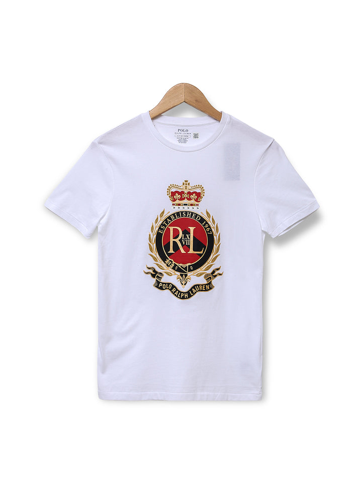 R-L Men S/S Crown Christ Print R/N T-Shirt-71085984800