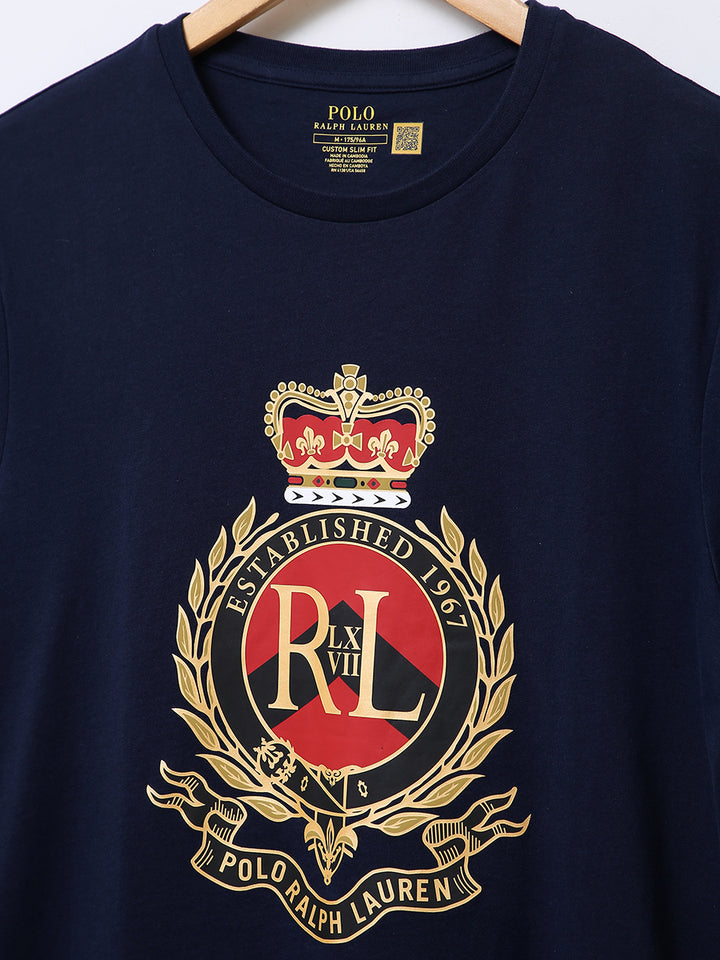 R-L Men S/S Crown Christ Print R/N T-Shirt-71085984800