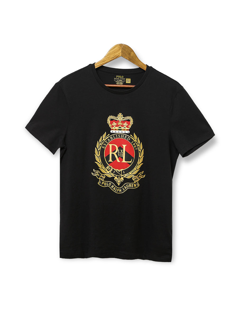 R-L Men S/S Crown Christ Print R/N T-Shirt-71085984800