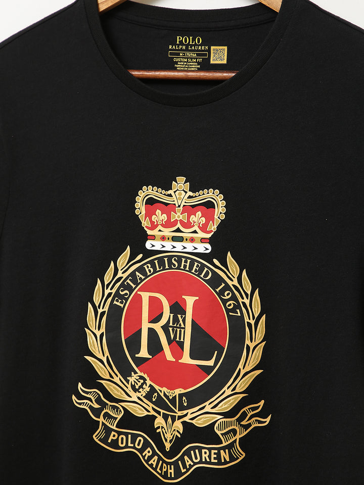 R-L Men S/S Crown Christ Print R/N T-Shirt-71085984800