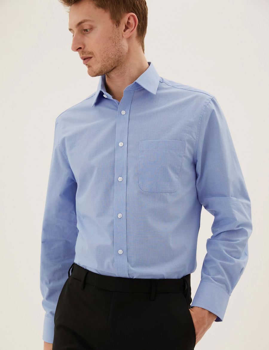 M&S Mens Formal Check Shirt T11/2329